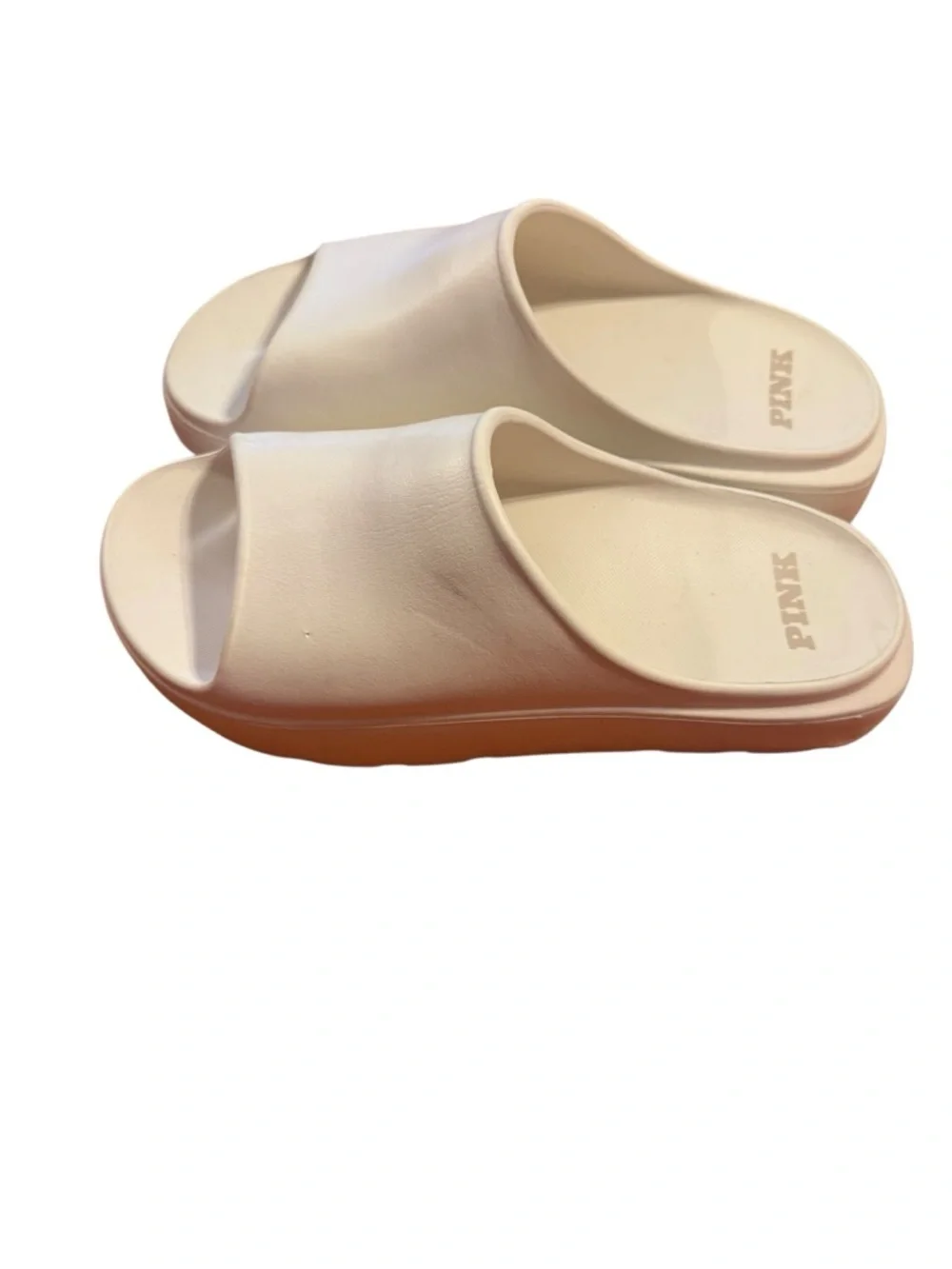 PINK Victoria's Secret Foam Slide Sandals in white - Women's Comfortable Slide